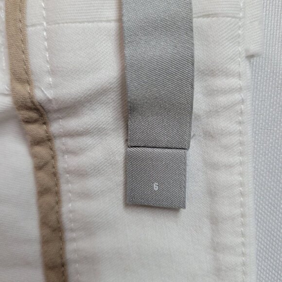 Vince Capri Crop Pants Size 6 29X25 White Cotton Linen Blend Pockets Zip Front - Picture 7 of 14